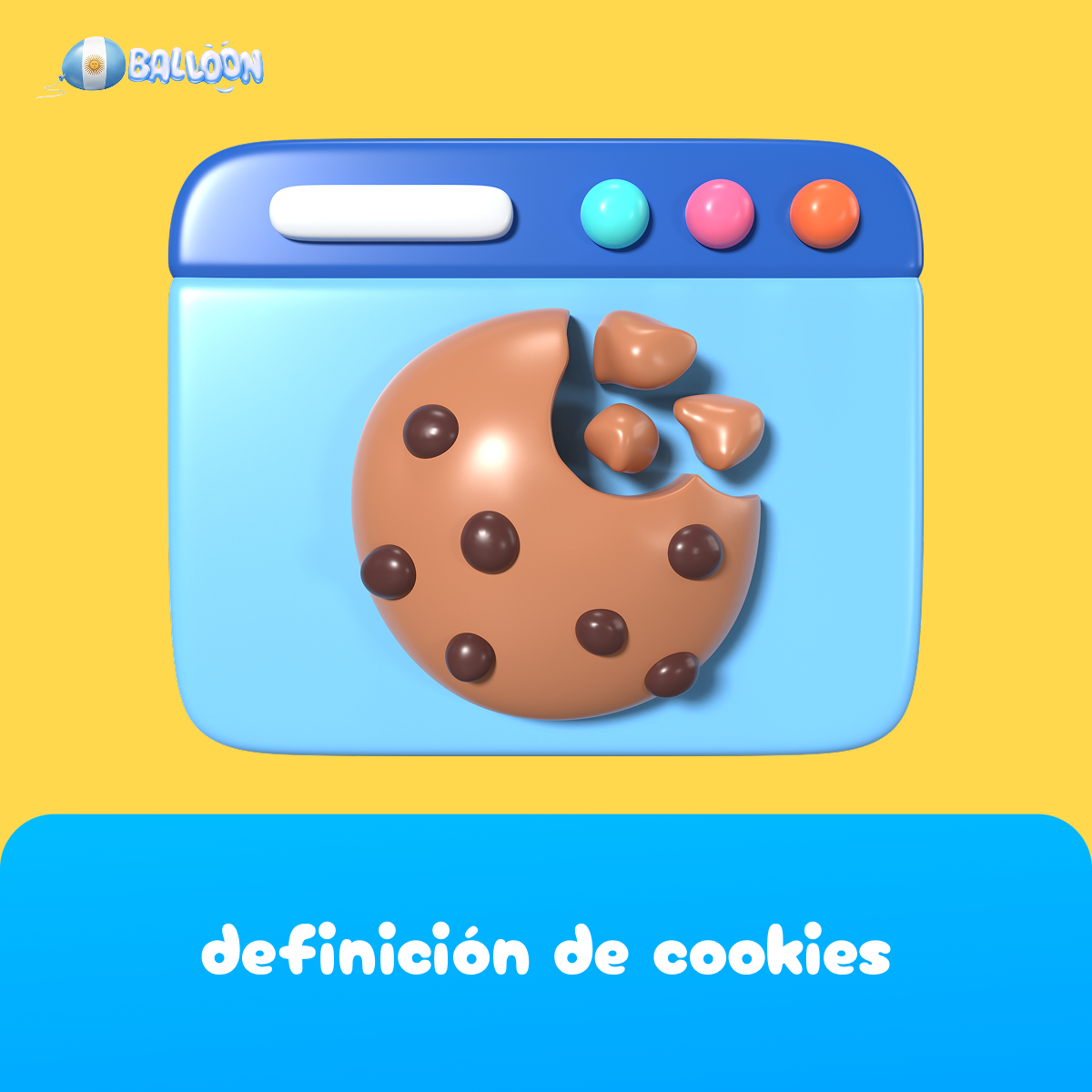 Concepto de cookies en sitio Balloon