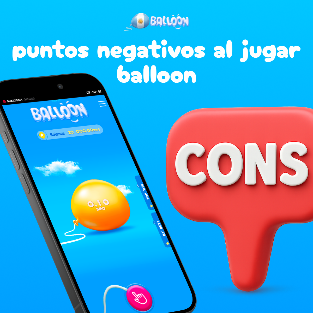 Riesgos y desventajas de Balloon Game