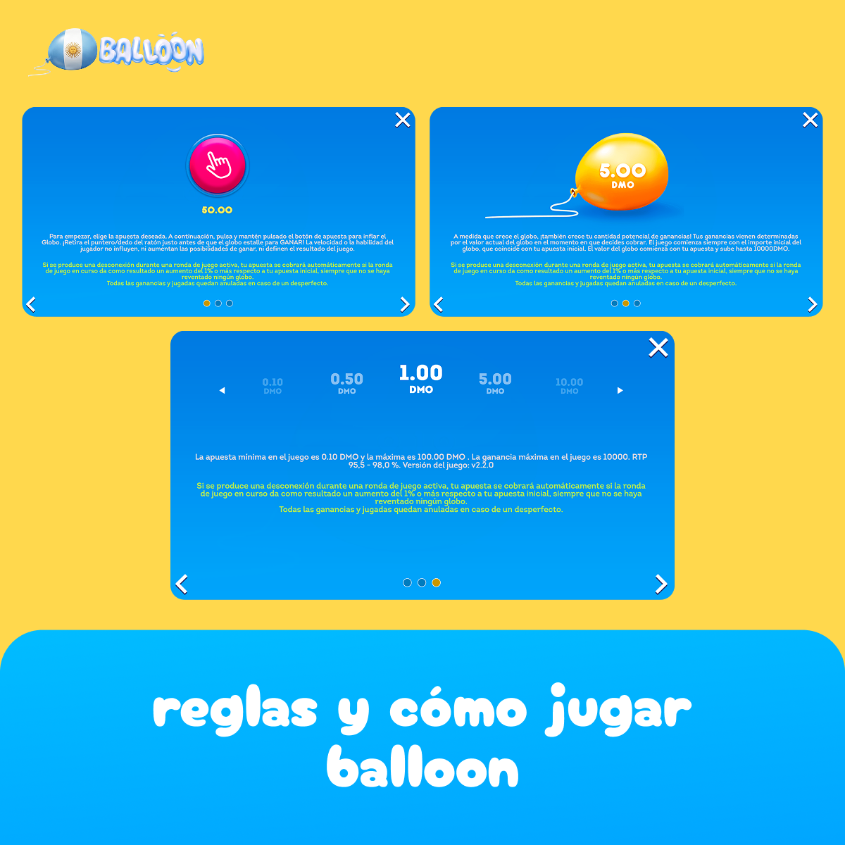 Guía de reglas para jugar Balloon